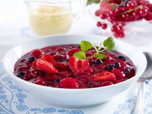 Ovocn puding - Rote Grtze